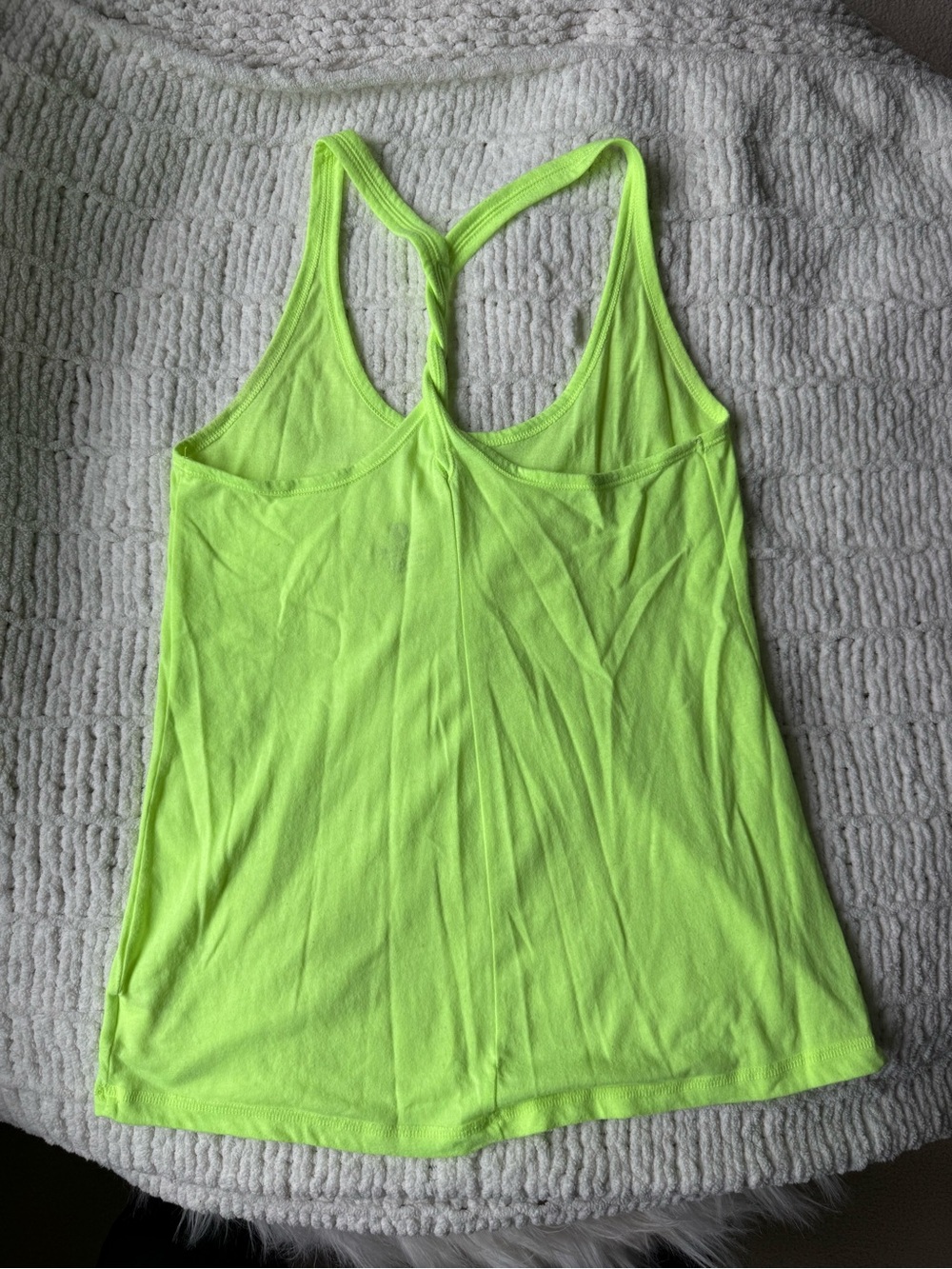 Back-Twist Ribbed Tank Top Green - Picture 2 of 4